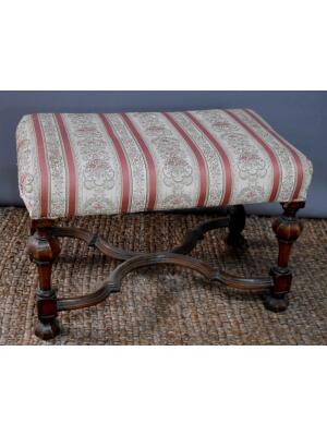 William & Mary Style Walnut Stool