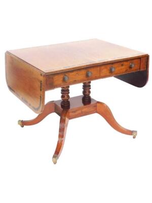 WhatsApp Image 2026-03-07 at 12.29.41 AM (3) Antique Regency Mahogany Sofa Table with Brass Casters