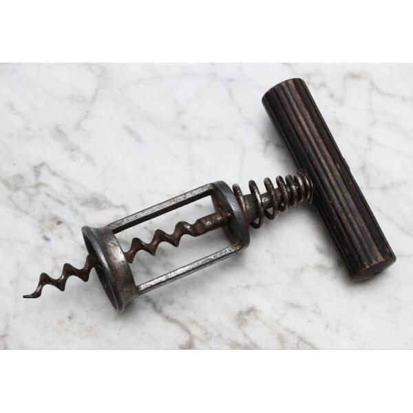 Antique Hercules Corkscrew with Wooden Handle