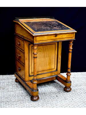 WhatsApp Image 2026-03-11 at 2.56.56 PM (3) Mid-Victorian Inlaid Burr Walnut Davenport Desk