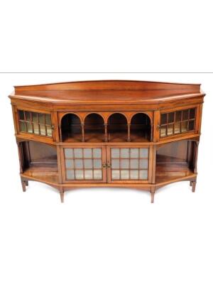 WhatsApp Image 2026-03-11 at 2.56.57 PM (11) Liberty of London Arts & Crafts Victorian Mahogany Side Cabinet