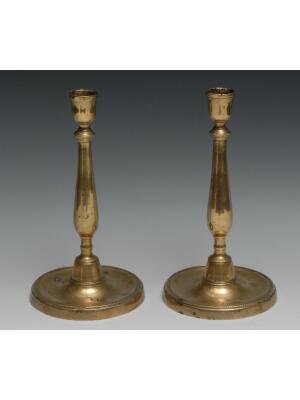 WhatsApp Image 2026-03-11 at 2.56.57 PM (4) Pair of French Directoire Brass Candlesticks
