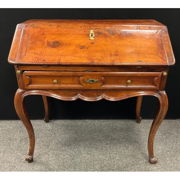 WhatsApp Image 2026-03-11 at 2.56.57 PM (6) Louis XV Walnut & Cherry Sloping Desk