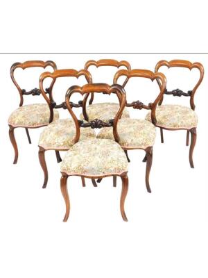 WhatsApp Image 2026-03-11 at 2.56.57 PM (8) Antique Set of 6 Victorian Rosewood Cabriole Dining Chairs