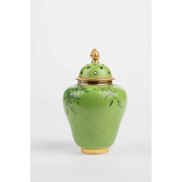 Derby Porcelain Pot Pourri Vase Painted By William "Quaker" Pegg